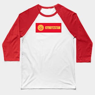 Kyrgyzstan Flag Baseball T-Shirt